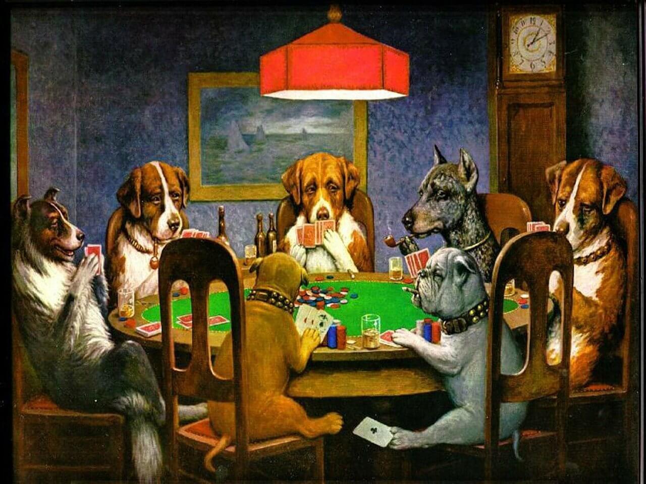 cani che giocano a poker